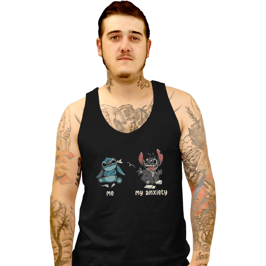 Shirts Tank Top, Unisex / Small / Black Anxiety