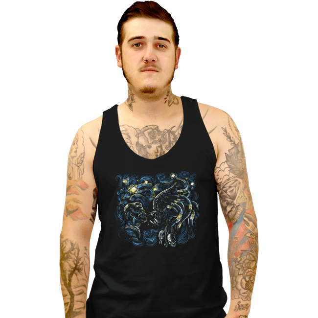Secret_Shirts Tank Top, Unisex / Small / Black Starry Predator