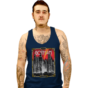 Shirts Tank Top, Unisex / Small / Navy Visit Gotham