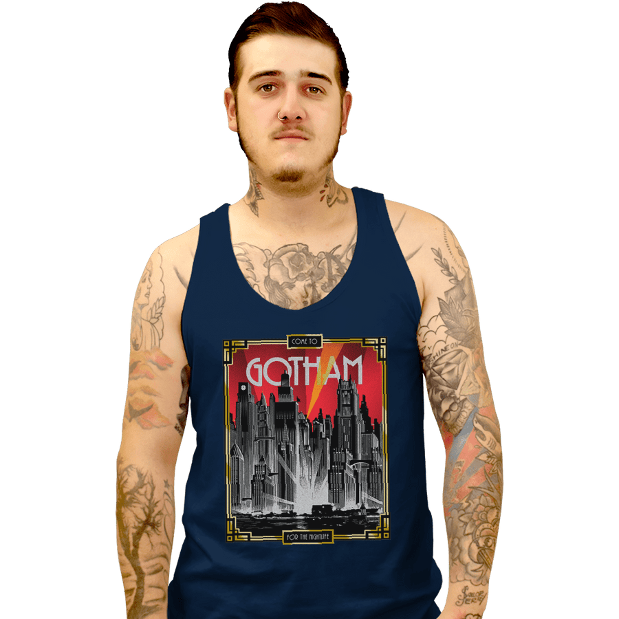 Shirts Tank Top, Unisex / Small / Navy Visit Gotham