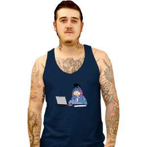 Shirts Tank Top, Unisex / Small / Navy Hide The Pain
