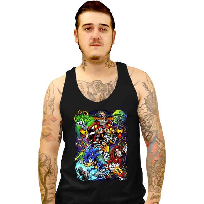 Last_Chance_Shirts Tank Top, Unisex / Small / Black Robotnik VS Sonic