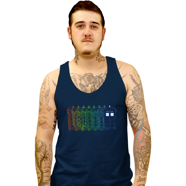 Secret_Shirts Tank Top, Unisex / Small / Navy Tardis Trail