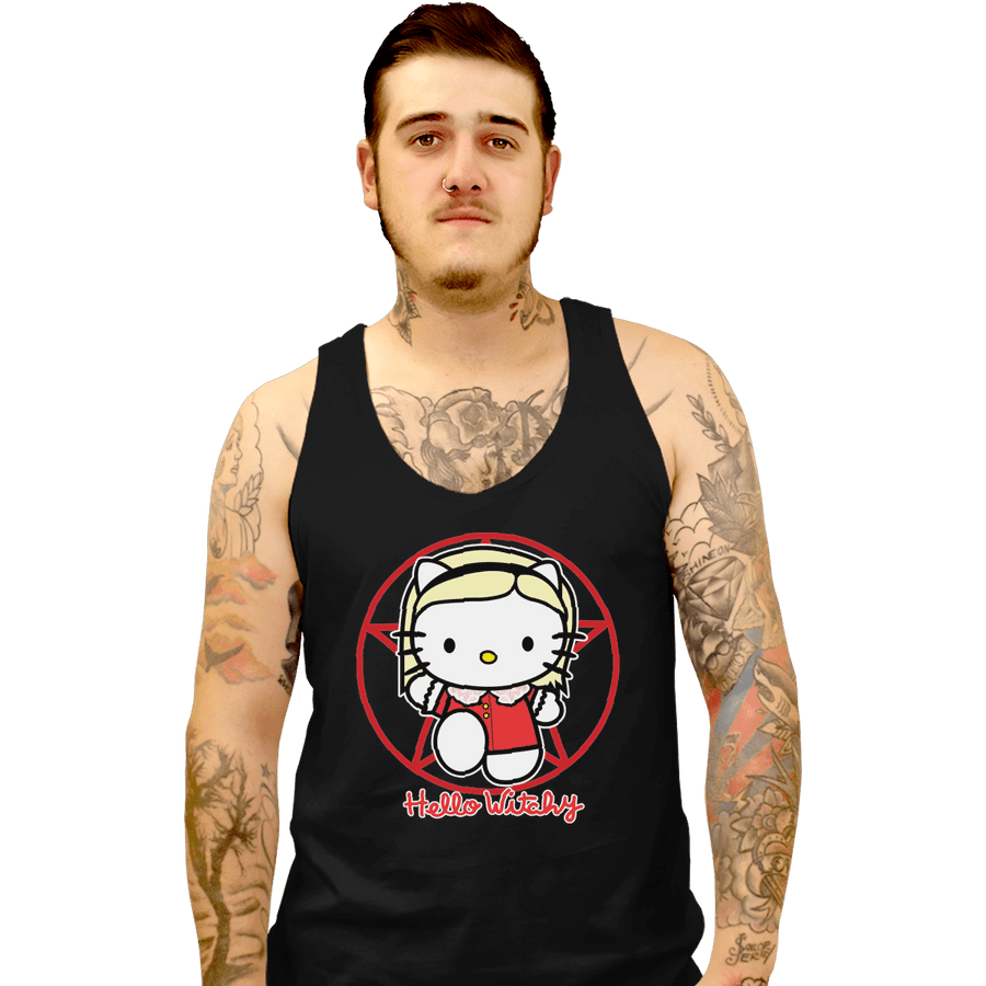Shirts Tank Top, Unisex / Small / Black Hello Witchy
