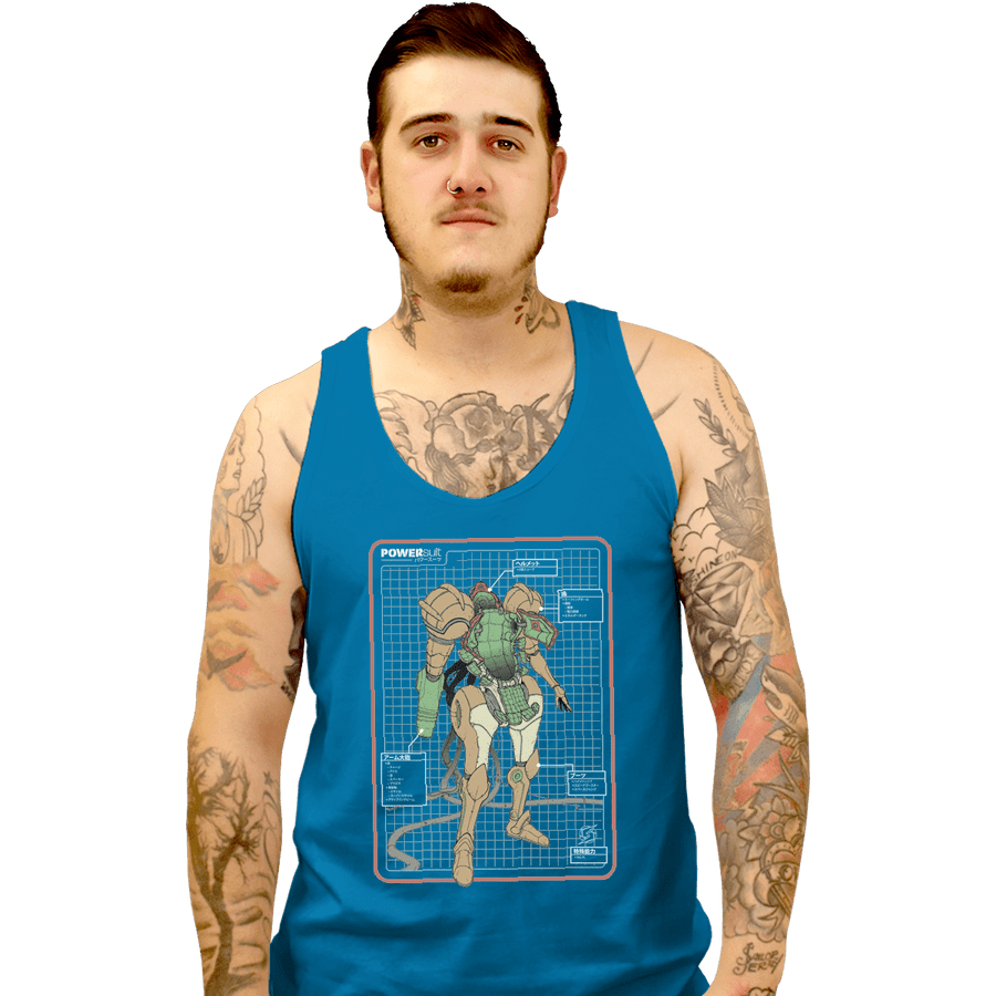 Shirts Tank Top, Unisex / Small / Sapphire Super PowerSuit