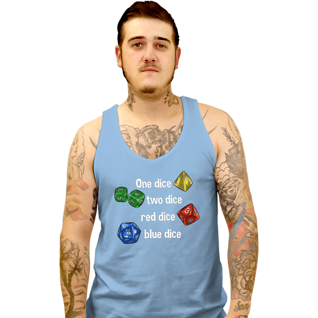 Secret_Shirts Tank Top, Unisex / Small / Powder Blue Seuss Dice