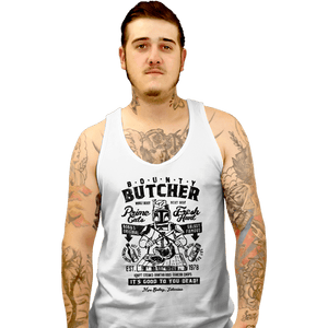 Daily_Deal_Shirts Tank Top, Unisex / Small / White Bounty Butcher