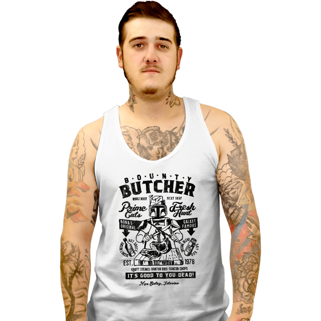 Daily_Deal_Shirts Tank Top, Unisex / Small / White Bounty Butcher