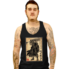 Load image into Gallery viewer, Daily_Deal_Shirts Tank Top, Unisex / Small / Black Black Swordsman Woodblock

