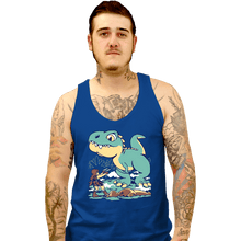 Load image into Gallery viewer, Shirts Tank Top, Unisex / Small / Royal Blue T Rex Surprise
