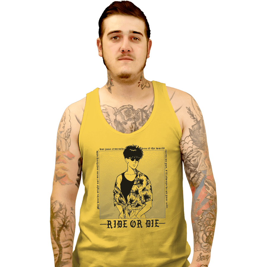 Shirts Tank Top, Unisex / Small / Gold Ride Or Die