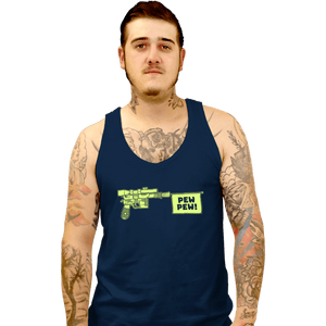 Daily_Deal_Shirts Tank Top, Unisex / Small / Navy PEW PEW!