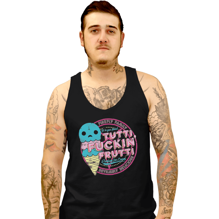 Shirts Tank Top, Unisex / Small / Black Tutti Frutti
