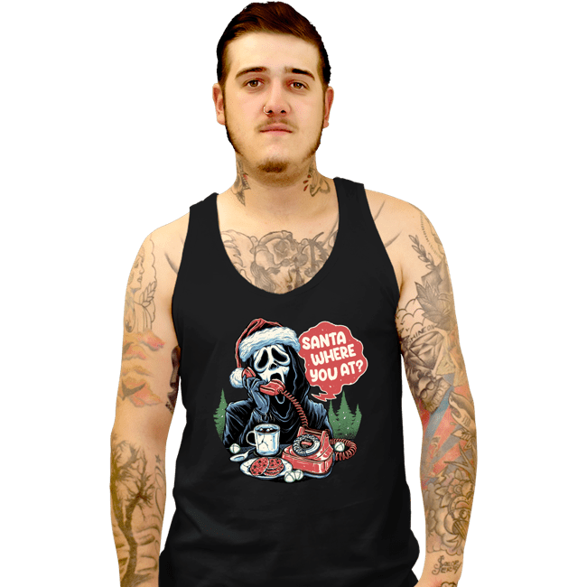 Secret_Shirts Tank Top, Unisex / Small / Black Ghostface Santa