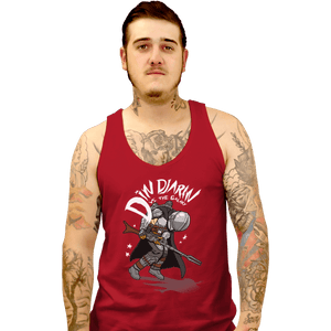 Shirts Tank Top, Unisex / Small / Red Mando Vs The Galaxy