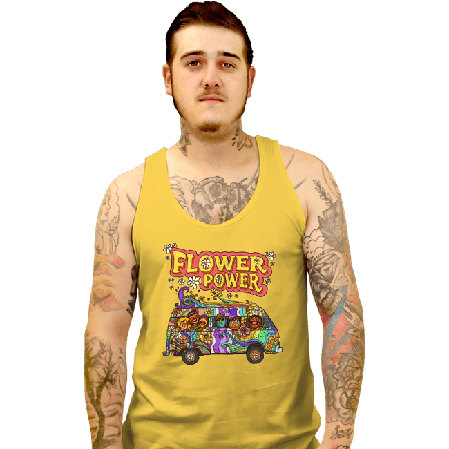 Last_Chance_Shirts Tank Top, Unisex / Small / Gold Flower Power