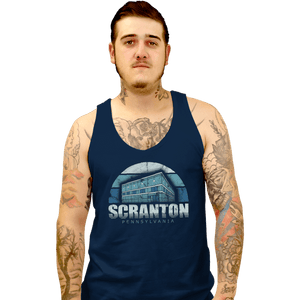 Shirts Tank Top, Unisex / Small / Navy Vintage Scranton