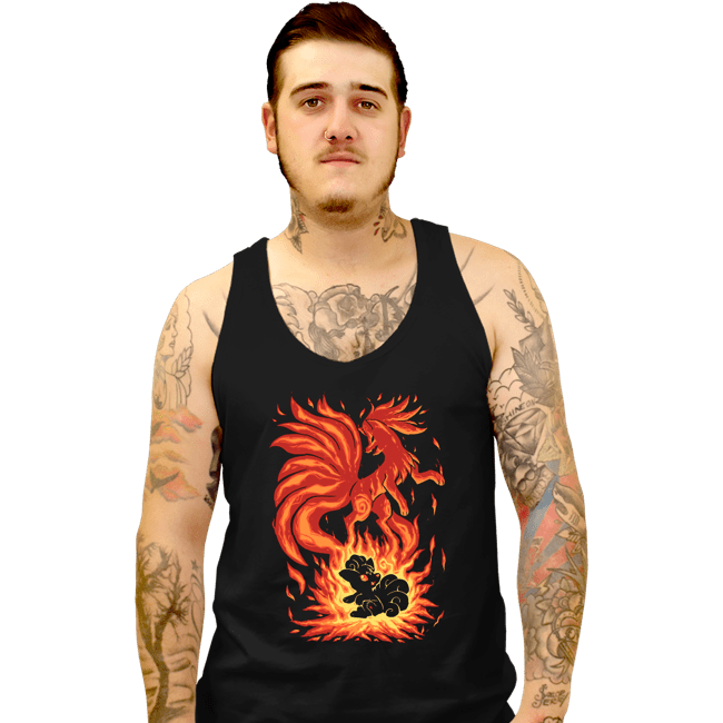 Shirts Tank Top, Unisex / Small / Black The Flame Tailed Fox Within