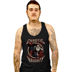 Shirts Tank Top, Unisex / Small / Black Chaotic Naughy Santa