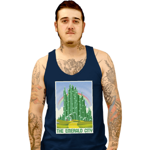 Shirts Tank Top, Unisex / Small / Navy Visit The Emerald City