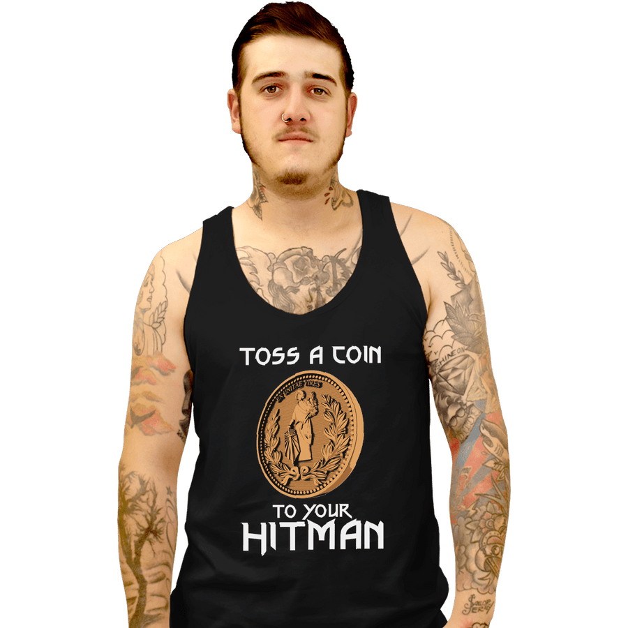 Shirts Tank Top, Unisex / Small / Black Toss A Coin To Your Hitman