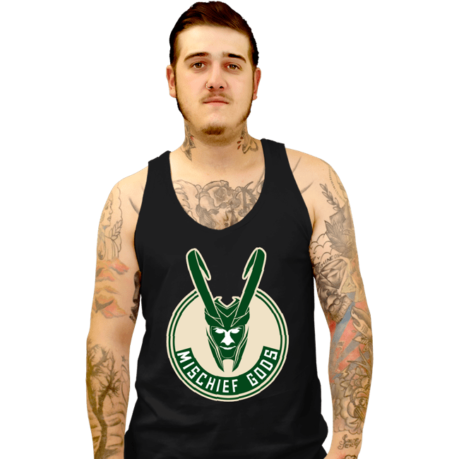 Shirts Tank Top, Unisex / Small / Black Mischief Gods