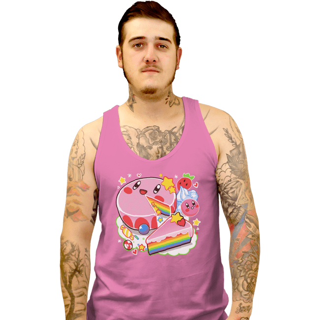 Shirts Tank Top, Unisex / Small / Pink Kirby Cake