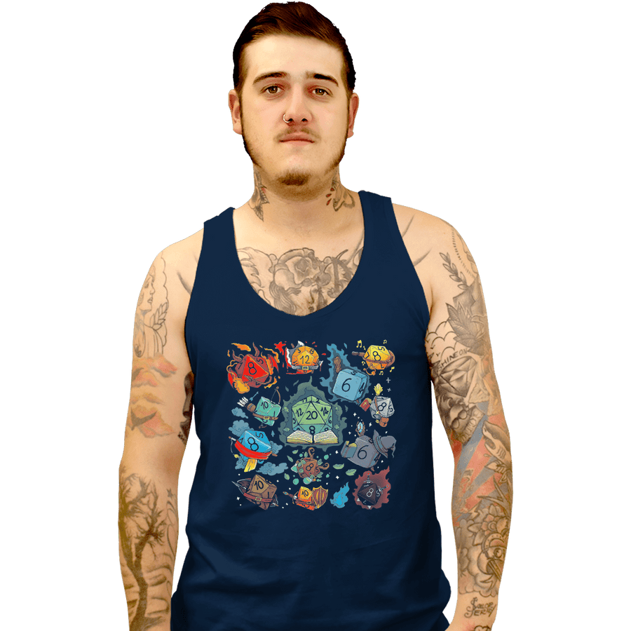 Shirts Tank Top, Unisex / Small / Navy DiceWorld