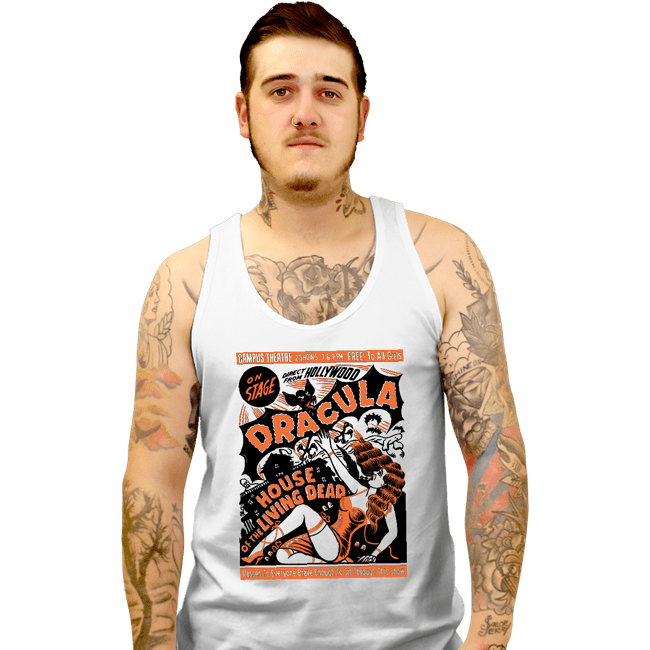 Secret_Shirts Tank Top, Unisex / Small / White Dracula On Stage