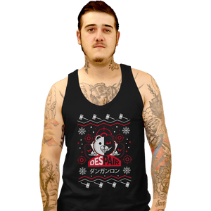 Shirts Tank Top, Unisex / Small / Black Despair Kuma Ugly Christmas Sweater