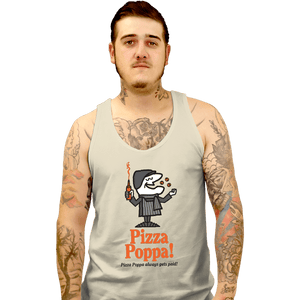 Daily_Deal_Shirts Tank Top, Unisex / Small / White Pizza Poppa