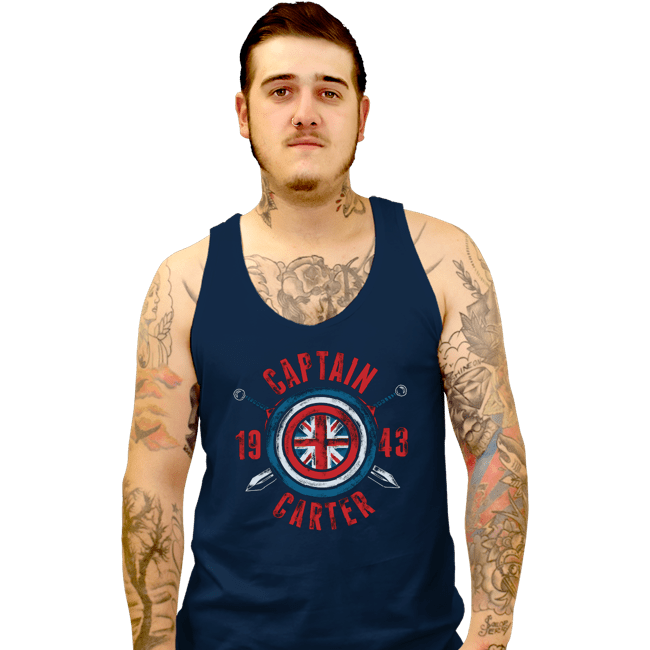 Shirts Tank Top, Unisex / Small / Navy Captain Carter