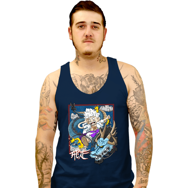 Secret_Shirts Tank Top, Unisex / Small / Navy Dragon Fight