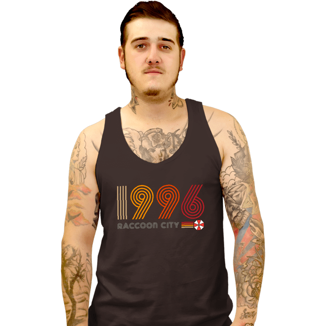 Daily_Deal_Shirts Tank Top, Unisex / Small / Black Raccoon City 1996