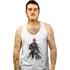 Shirts Tank Top, Unisex / Small / White Darth Lord Sumi-e