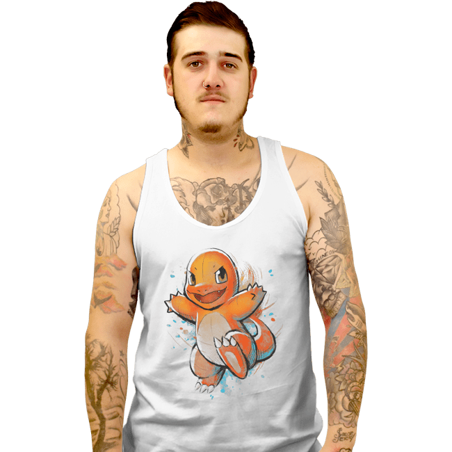 Shirts Tank Top, Unisex / Small / White Fire Ink