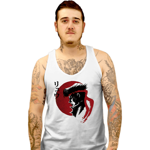 Shirts Tank Top, Unisex / Small / White Red Sun Fighter