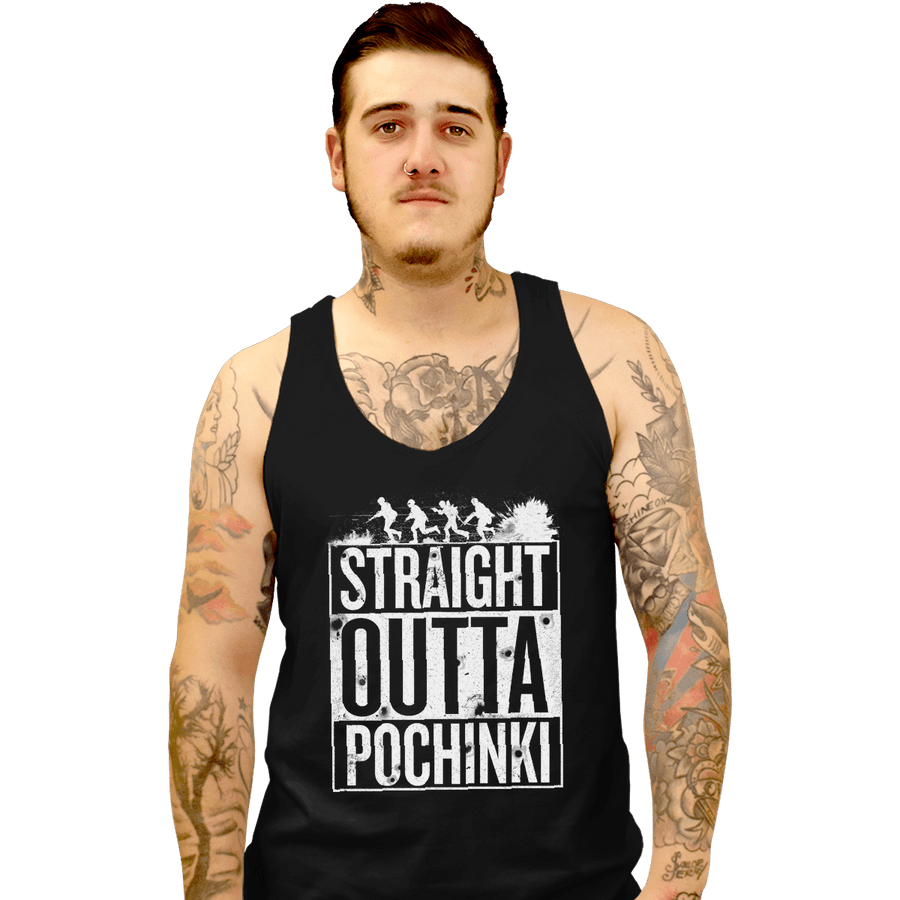 Shirts Tank Top, Unisex / Small / Black Straight Outta Pochinki