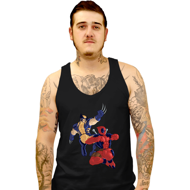 Secret_Shirts Tank Top, Unisex / Small / Black Wolverine And Deadpool