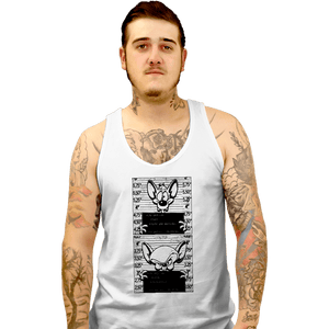 Secret_Shirts Tank Top, Unisex / Small / White Pinky And Brain Mugshot