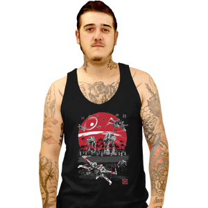 Shirts Tank Top, Unisex / Small / Black Battle on the beach