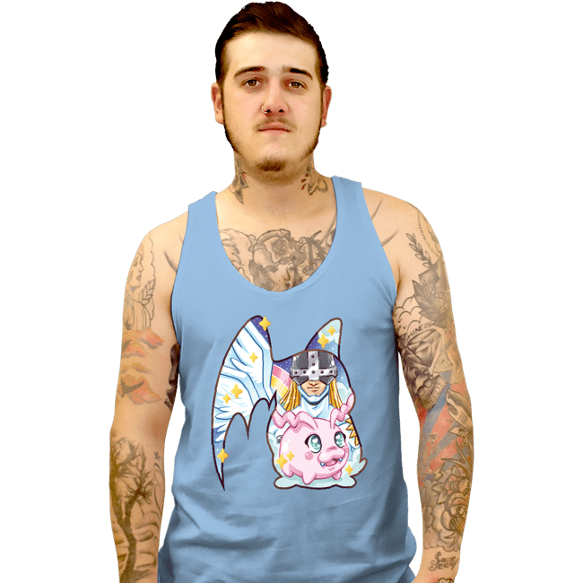 Shirts Tank Top, Unisex / Small / Powder Blue Magical Silhouettes - Patamon