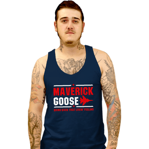 Shirts Tank Top, Unisex / Small / Navy Maverick And Goose