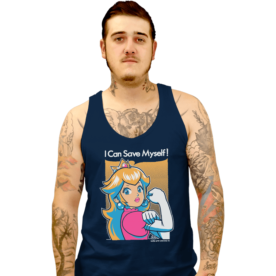 Shirts Tank Top, Unisex / Small / Navy Save Myself