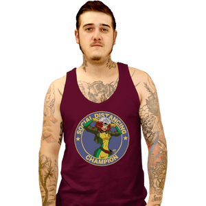 Shirts Tank Top, Unisex / Small / Maroon Rogue Social Distancing Champion