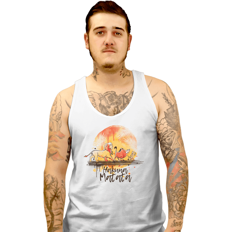 Shirts Tank Top, Unisex / Small / White No Worries Watercolor