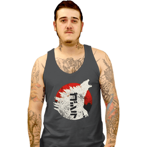 Secret_Shirts Tank Top, Unisex / Small / Charcoal Kaiju Through Japan