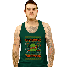 Load image into Gallery viewer, Shirts Tank Top, Unisex / Small / Black Michelangelo Christmas
