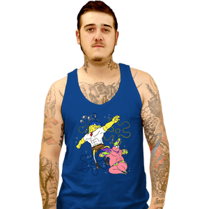 Daily_Deal_Shirts Tank Top, Unisex / Small / Royal Blue Sponge Knight Returns