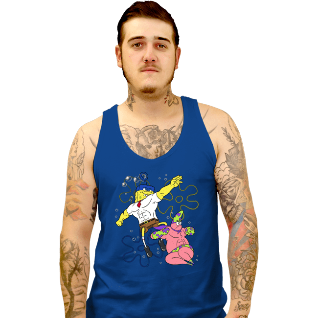 Daily_Deal_Shirts Tank Top, Unisex / Small / Royal Blue Sponge Knight Returns